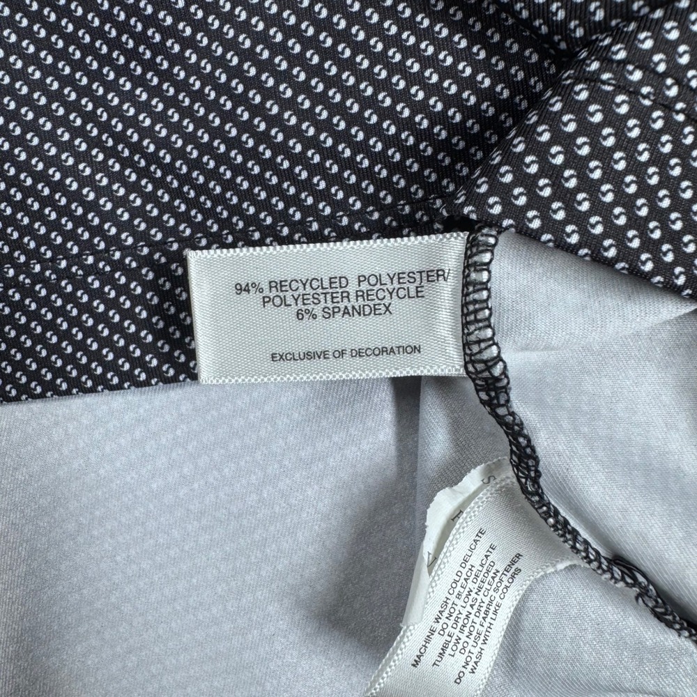 Cutter & Buck Mens XL Black White Micro Pattern Underwood Cup Golf Polo Shirt - Picture 4 of 10